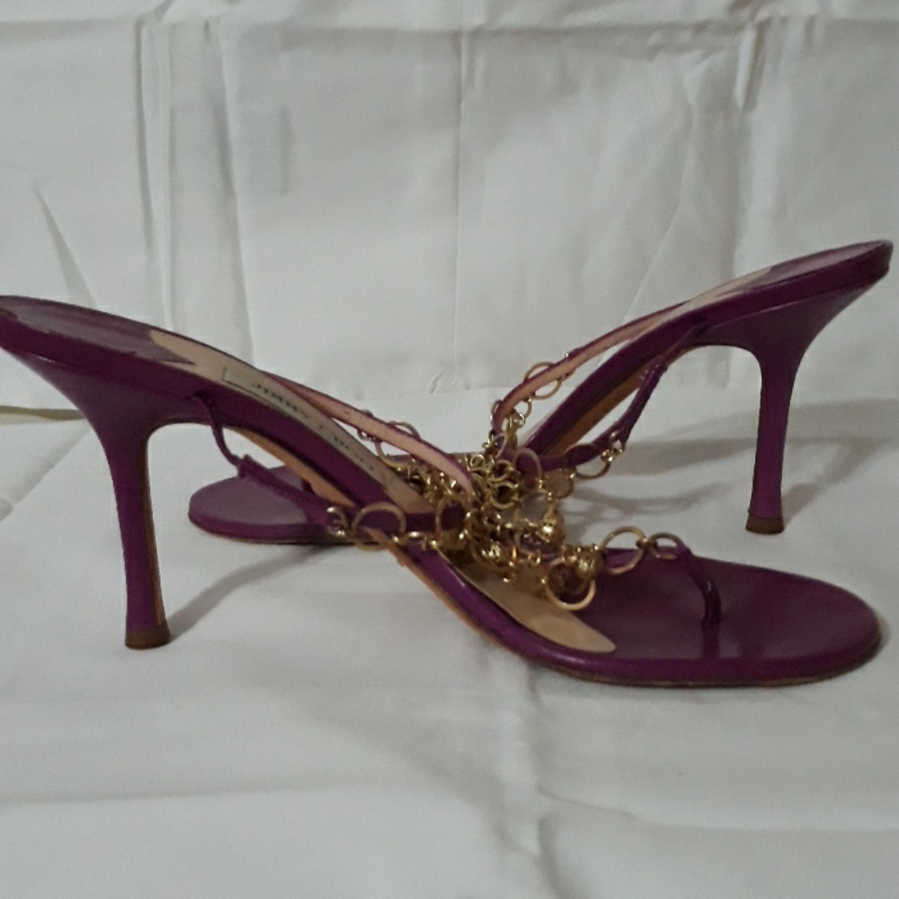 Jimmy Choo pink/purple charm sandals EU 40.5 US 9 - Picture 2 of 6